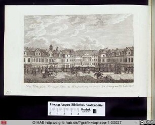 Das Herzogliche Residenz Schloss zu Braunschweig vor dessen Zerstörung am 7ten Septbr. 1830