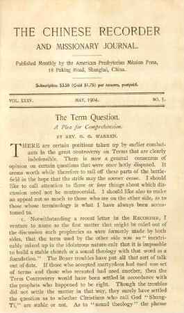 No. 5, May, 1904