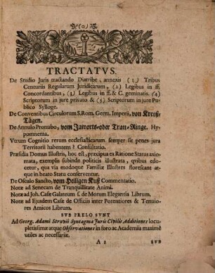 Petri Mülleri, ICti Et In Academia Ienensi Professoris Ordinarii Editorum Tractatuum Et Dissertationum Catalogus