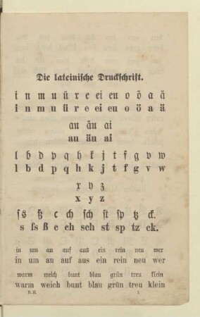Die lateinische Druckschrift