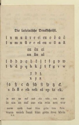 Die lateinische Druckschrift