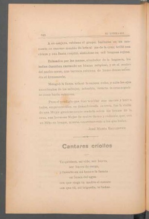 Cantares criollos