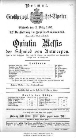Quintin Messis der Schmied von Antwerpen