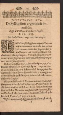 Cap. XVI. De Syllogismis crypticis & imperfectis.
