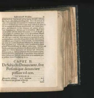 Caput II. De Subiecto Denunciante, sive Personis quae denunciare possunt vel non.