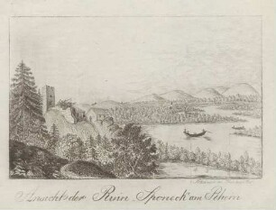 Ansicht der Ruin Sponeck am Rhein