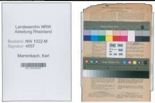Entnazifizierung Karl Marrenbach , geb. 30.06.1896 (Lehrer)