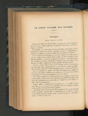 Le Jardin potager aux colonies