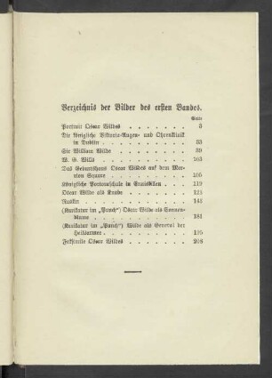 Verzeichnis der Bilder des ersten Bandes