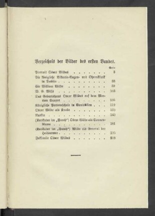 Verzeichnis der Bilder des ersten Bandes