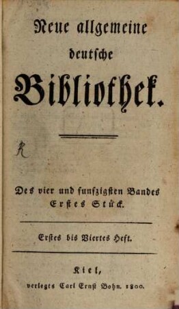 Neue allgemeine deutsche Bibliothek. 54. 1800