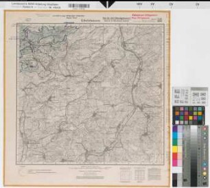 Katasteramt Wittgenstein  Kreis Wittgenstein, Meßtischblatt Eibelshausen 5116, Farbige Einzeichnung mit Namensliste