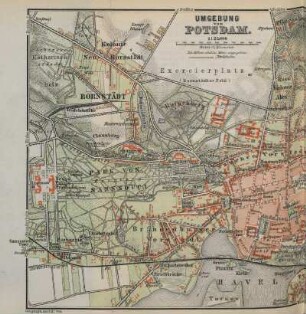 Karte: Umgebung von Potsdam (1:25 000)