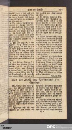 Von der Busse und Bekänntniß der Sünden.