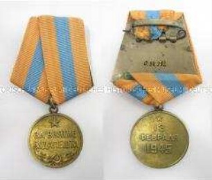 Medaille "Für die Einnahme Budapests"