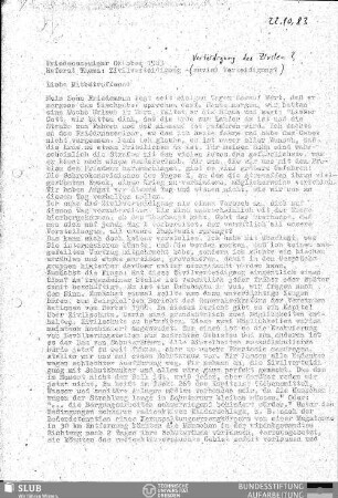Zivilverteidigung - Verteidigung des Zivilen? : Friedensseminar Oktober 1983 : Referat