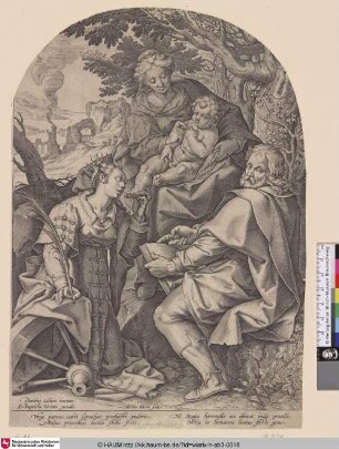[Die Heilige Katherina von Alexandria mit der heiligen Familie; St Catherine of Alexandria with the Holy Family]
