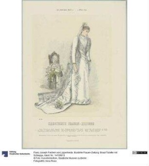 Illustrirte Frauen-Zeitung: Braut-Toilette mit Schleppe