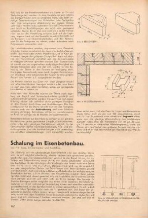 Schalung im Eisenbetonbau