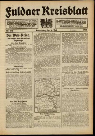 Ausgabe vom Donnerstag, den 04. Juli 1918.