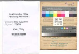 Entnazifizierung Willy Klein , geb. 22.01.1905 (Schlosser)
