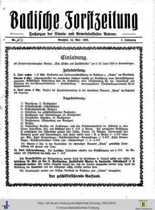 Nr. 5, 15. Mai 1929