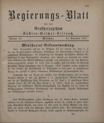 Nr. 22 : 20. September 1867