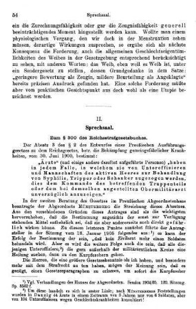 54-58, Zum § 300 des Reichsstrafgesetzbuches