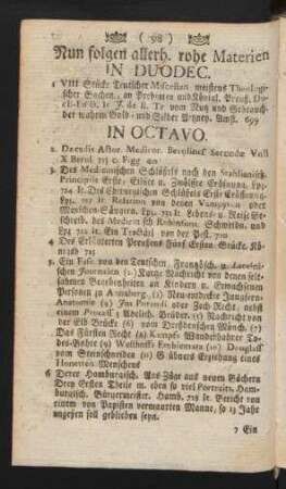 Nun folgen allerh. rohe Materien