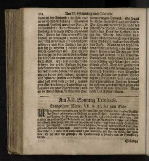 Am XII. Sonntag Trinitatis.