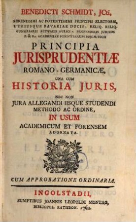 Principia iurisprudentiae Romano-germanicae