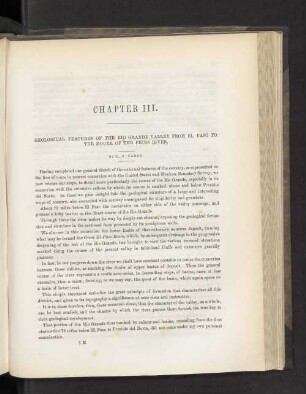 Chapter III. Geological Features of the Rio Grande Valley from El Paso to the Mouth of the Pecos River.