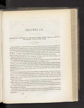 Chapter III. Geological Features of the Rio Grande Valley from El Paso to the Mouth of the Pecos River.