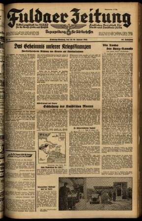 Ausgabe vom Sonntag, den 26. Januar 1941.