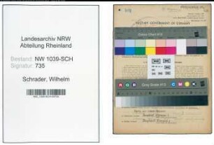 Entnazifizierung Wilhelm Schrader , geb. 09.03.1901 (Bahninspektor)