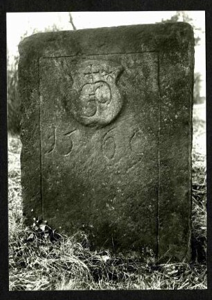 alter Friedhof, Grabstein mit Wappen. Vergleich 275