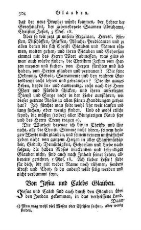 Von Josua und Calebs Glauben