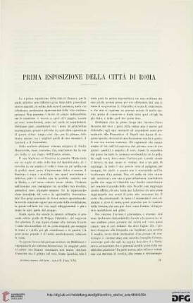 Prima esposizione della città di Roma
