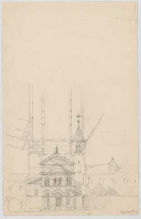 Thiersch, August ; Eichstätt (Bayern); Ev. Kirche und Pfarrhaus - Teilansicht
