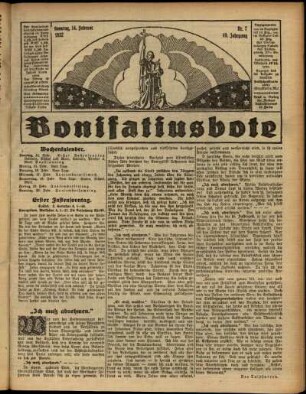 Erste Ausgabe vom Sonntag, den 14. Februar 1932.