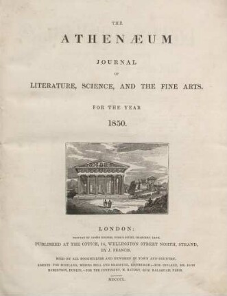 THE ATHENAEUM PART CCLXV. -PART CCLXX.
