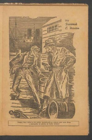 Dapper Dan voltou-se de subito, encontrando-se coberto pelo cano firme e ameaçador da pistola de Duffy Kildare. - [Ilustração]