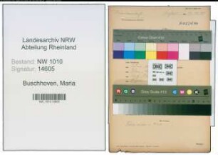 Entnazifizierung Maria Buschhoven , geb. 15.08.1921 ()