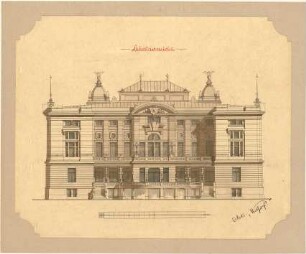 Hocheder, Karl; Breslau (poln. Wrocław, Polen); Gesellschaftshaus für den Verein christlicher Kaufleute - Ansicht