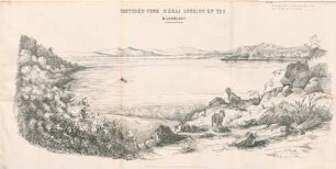 Plate III. To accompany the Sup's of Embarkments' Report No. 1055 1/2 dated 21st Augt 1856. 80th paragraph. Sketched from Naraj looking up the Mahanuddy