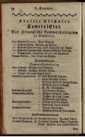 Fuenfter Abschnitt. CameralEtat