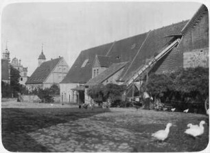 Gauernitz. Rittergut. Gutshof mit Wirtschaftsgebäuden
