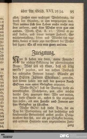 Zueignung.