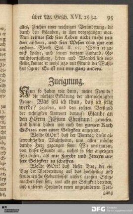 Zueignung.