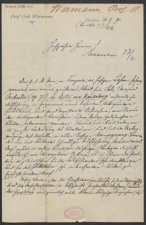 Brief an B. Schott's Söhne : 20.02.1891